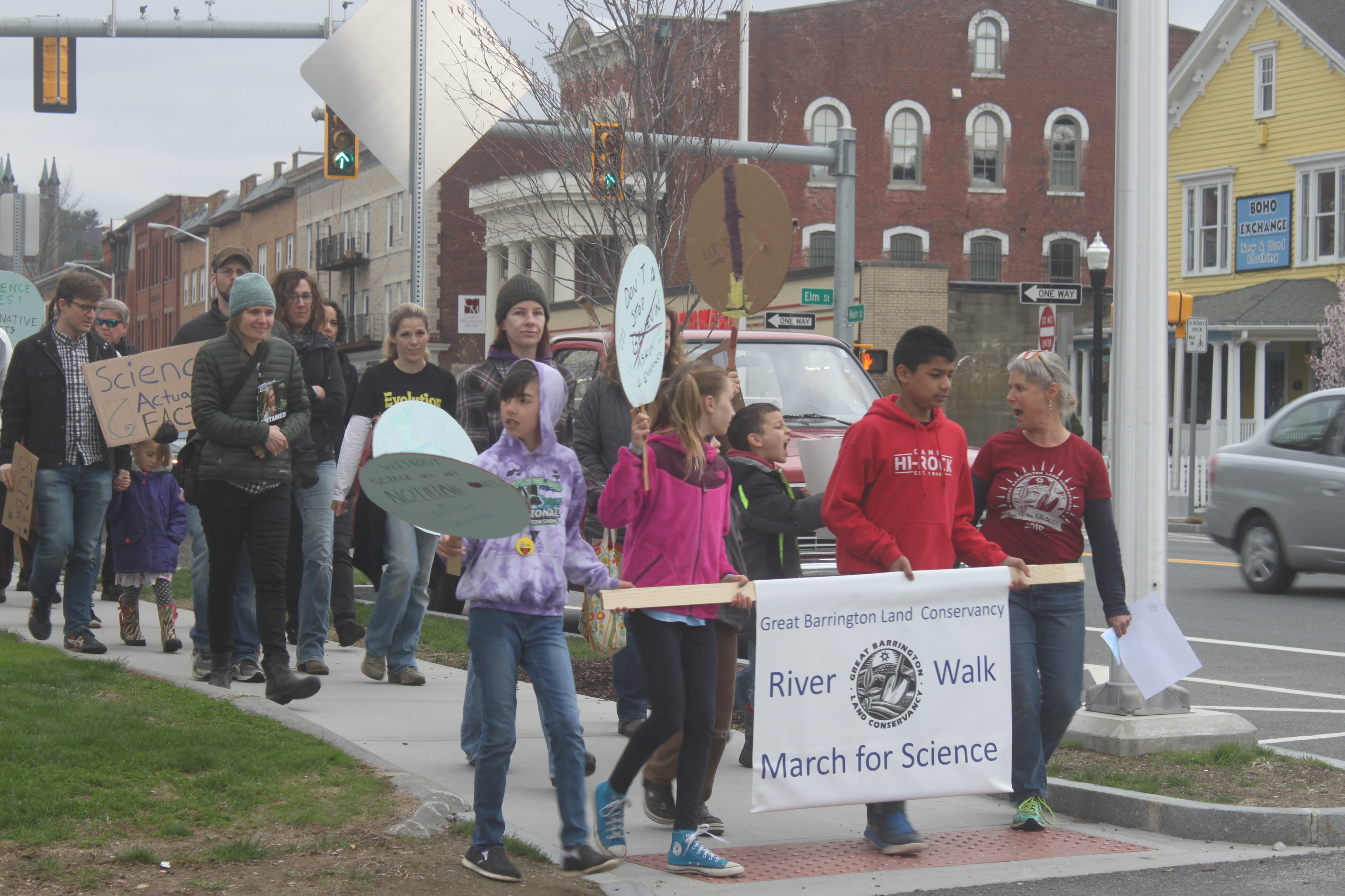 River Walk March for Science on Main Street Great Barrington, MA 
