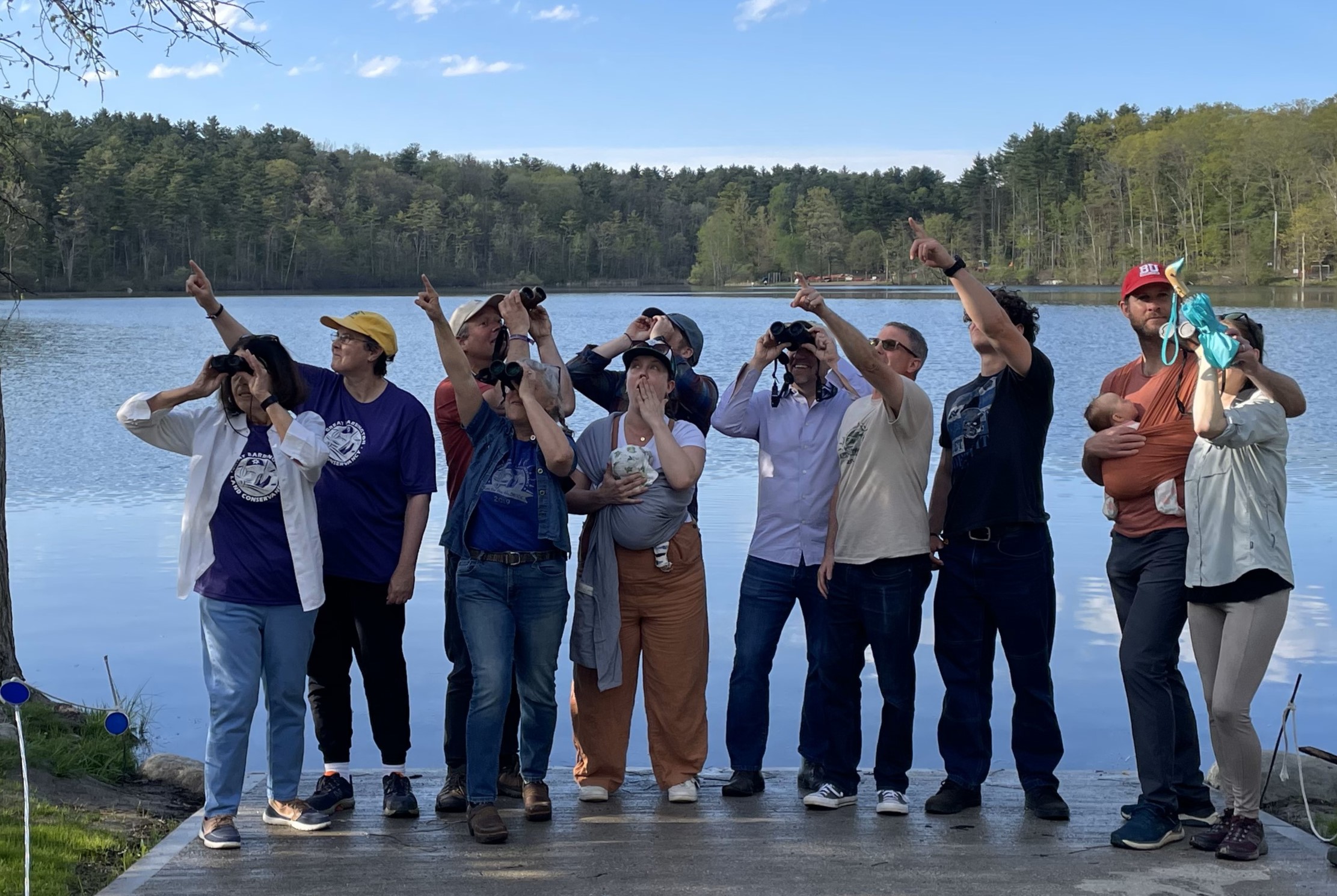 2024 GBLC Board and friends birdwatching at Lake Mansfield