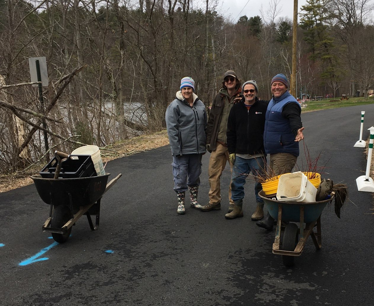Great Barrington Land Conservancy Volunteers spring into action at Lake Mansfield!