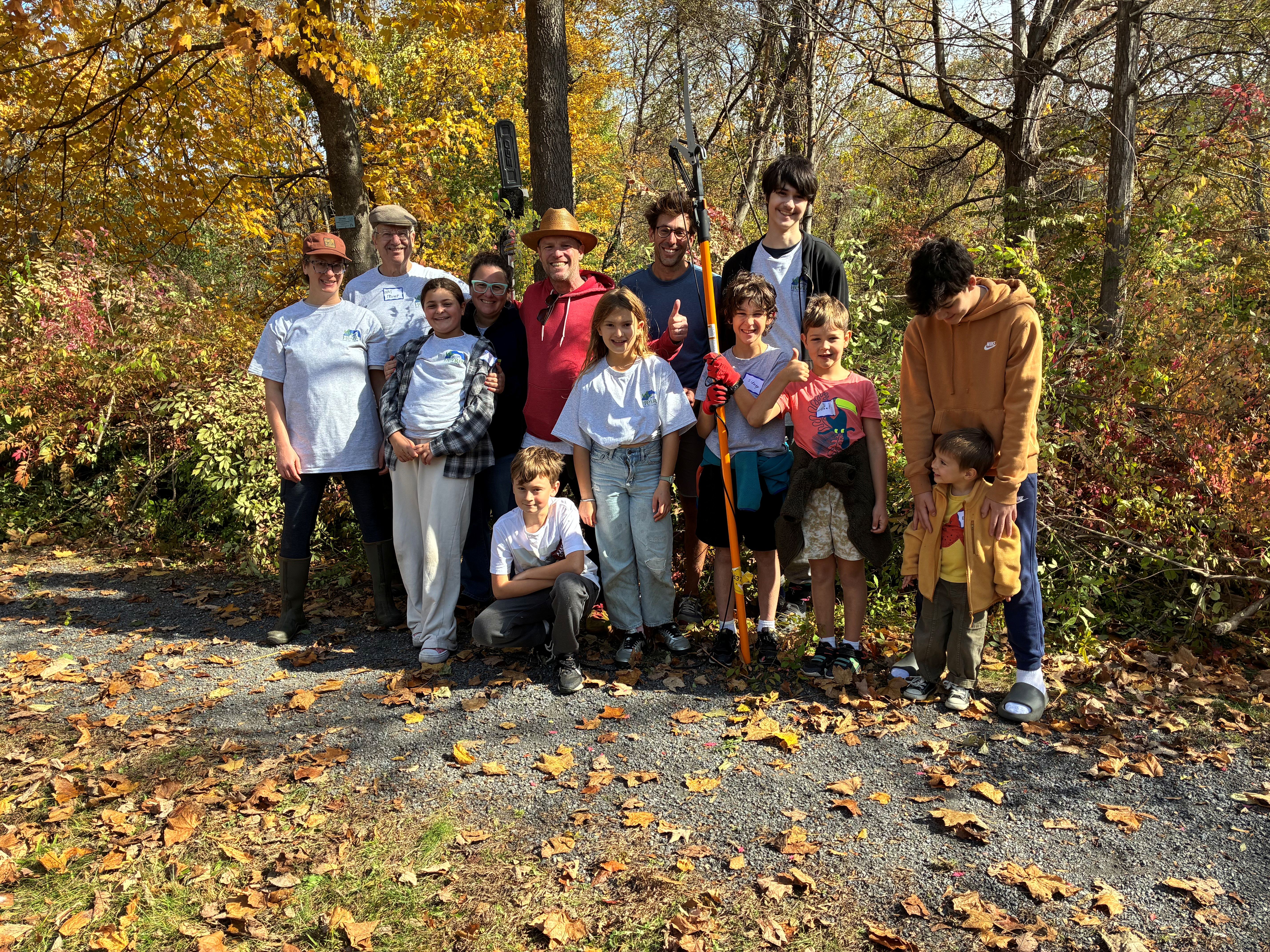 Great Barrington Land Conservancy welcomes Hevreh Volunteers at the Riverfront Trail in Housatonic