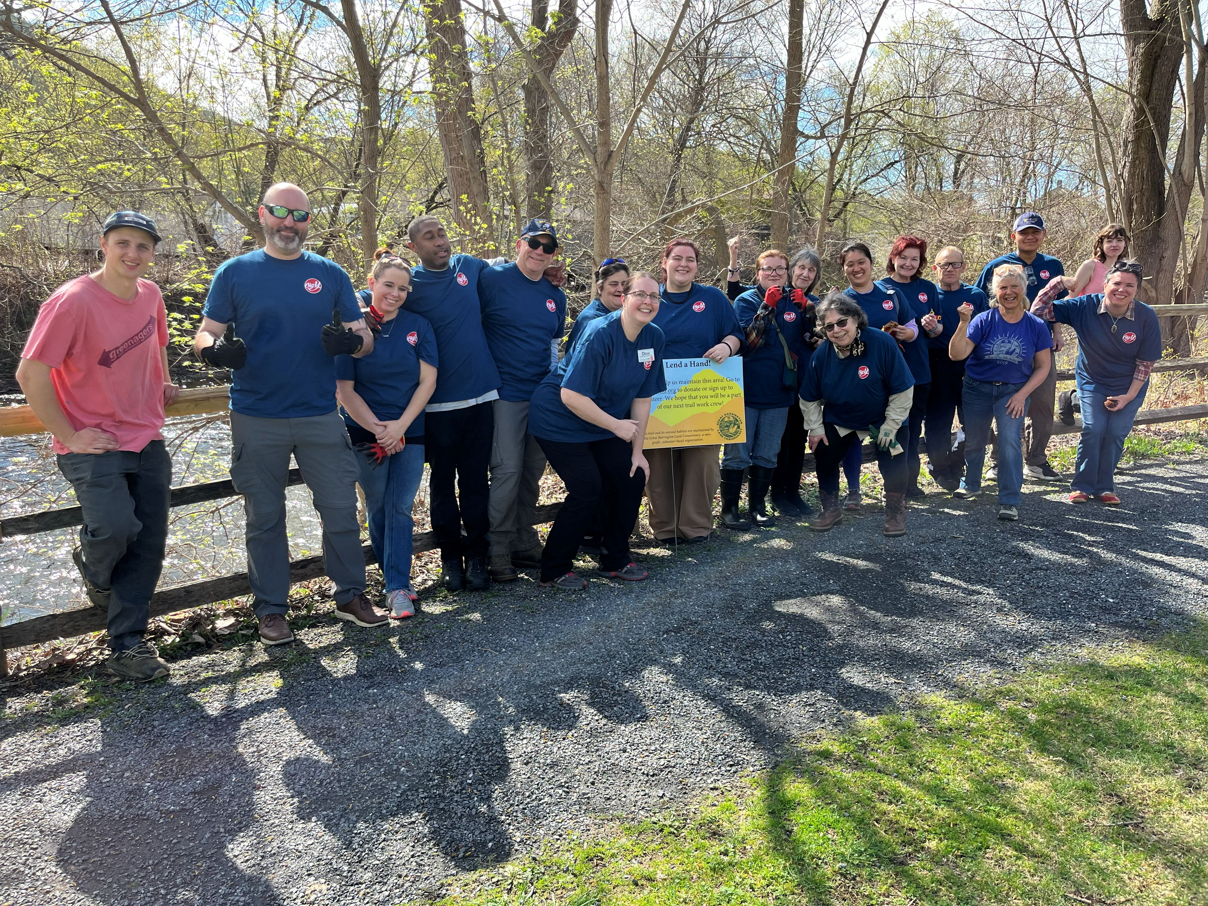 Big Y volunteers at River Walk  - a lot of work was accomplished! 
