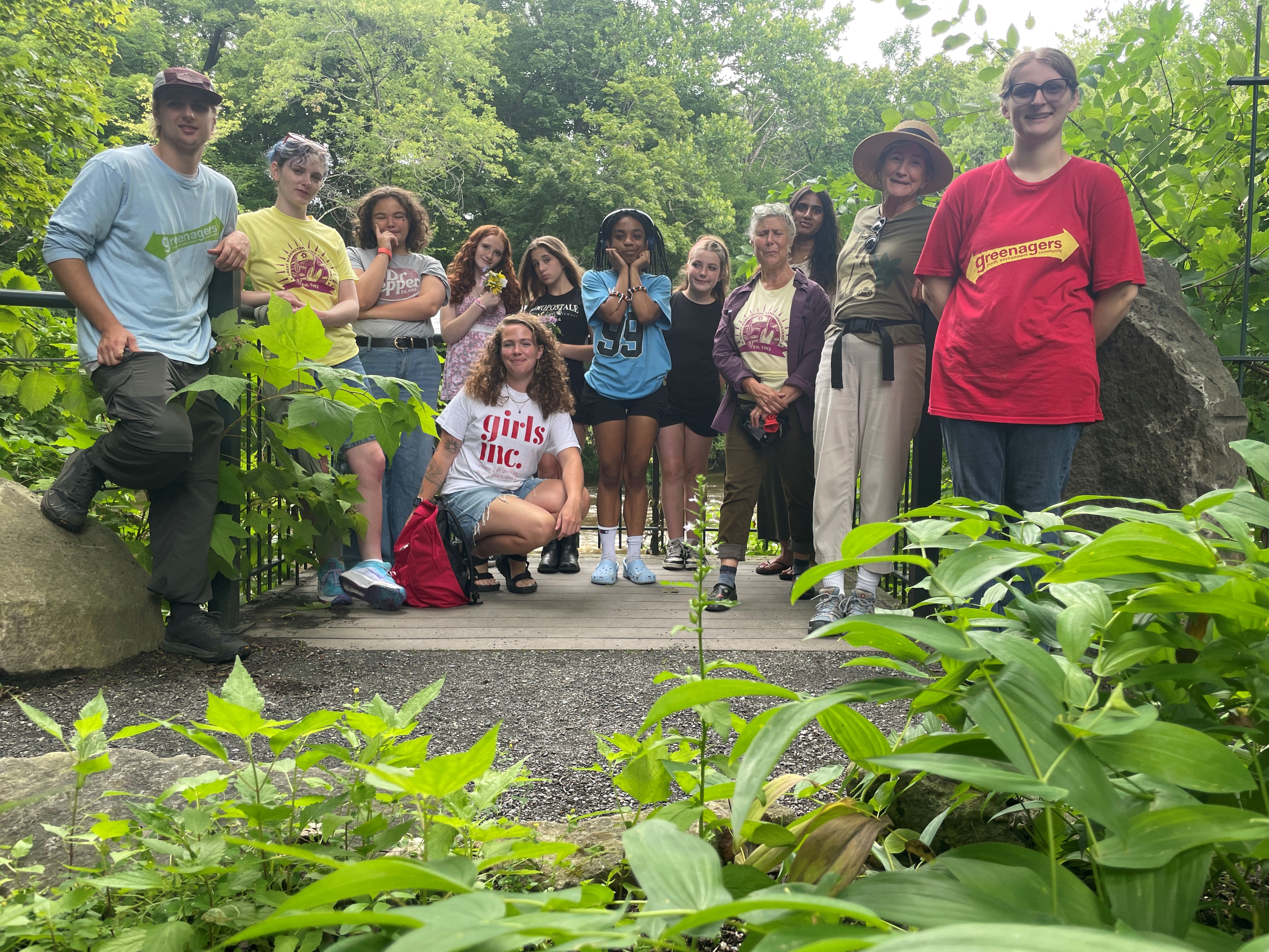 Girls Inc of the Berkshires traveled from Pittsfield to Great Barrington to visit River Walk and learn about the trail creation and connections. The River Walk – Greenagers Internship Team provide the visitors with a guided tour.