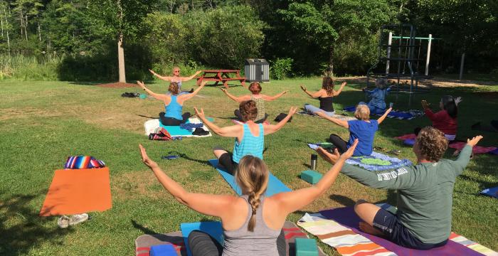 Summer Yoga at Lake Mansfield beginning July 2nd Tuesdays, Wednesdays and Satrudays at 8am)