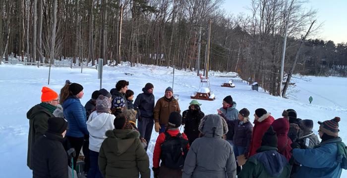 Great Barrington Land Conservancy hosted a Snow Moon gathering at Lake Mansfield. 