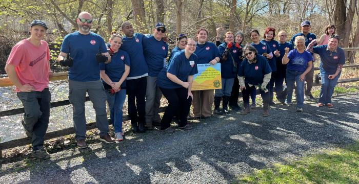 Big Y volunteers at River Walk  - a lot of work was accomplished! 