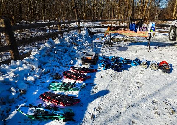 Snowshoes were provided for novice winter explorers