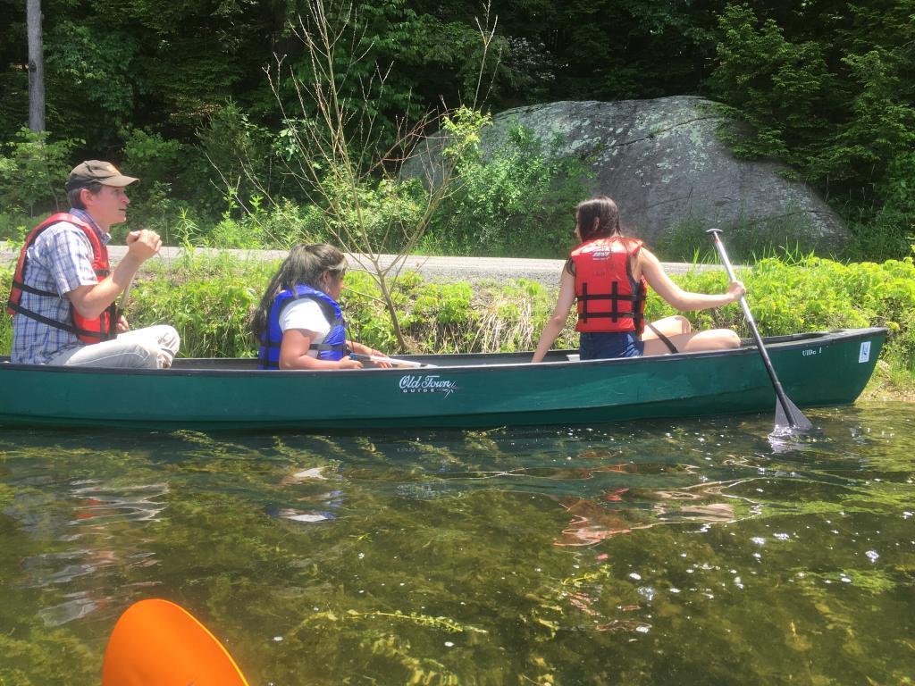 New paddlers learned paddling skills and everyone had a great opportuntiy to look below the water's surface to  see a variety of fish and aquatic plants.