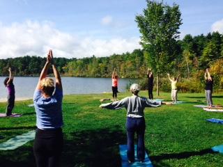 Fall yoga at Lake Mansfield 9AM to 10 PM with Sent Reis 